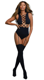 Sexy Teddy Bodystocking in Black