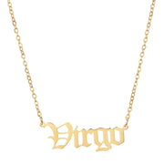 18K Gold Plated Virgo Zodiac Necklace