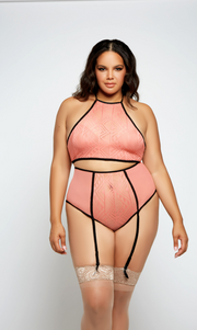 Halter tribal mesh bralette