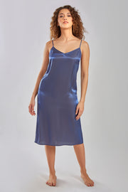 Iridescent Satin Long Gown