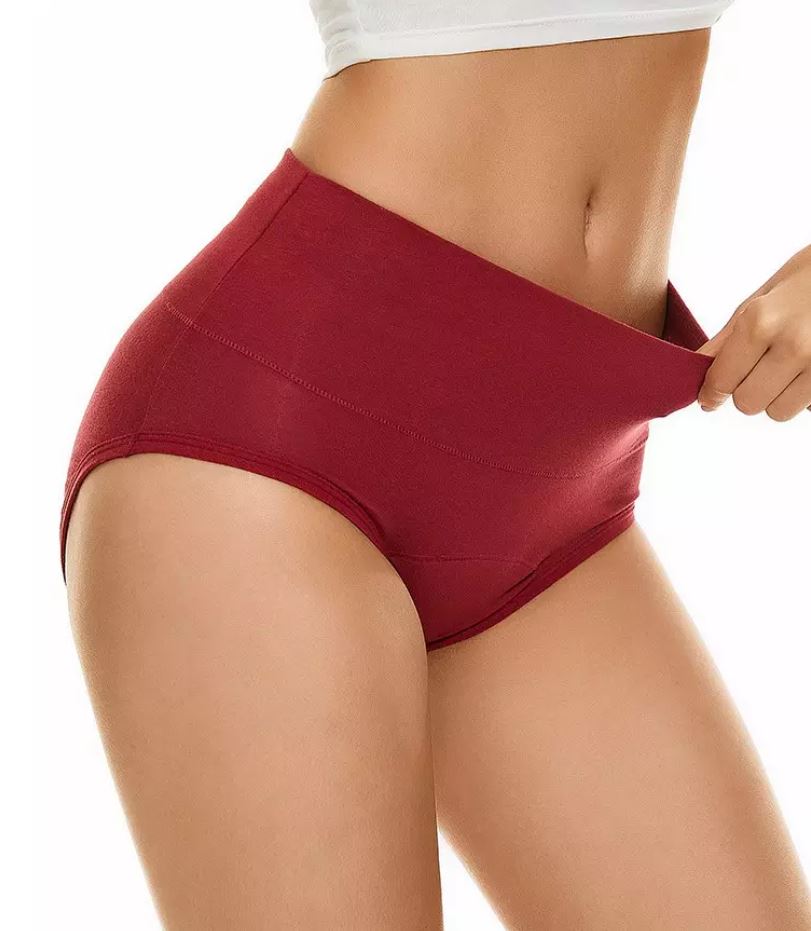 Womens' High Waist Cotton Tummy Control Underwear Leak Proof Comfortable  panties