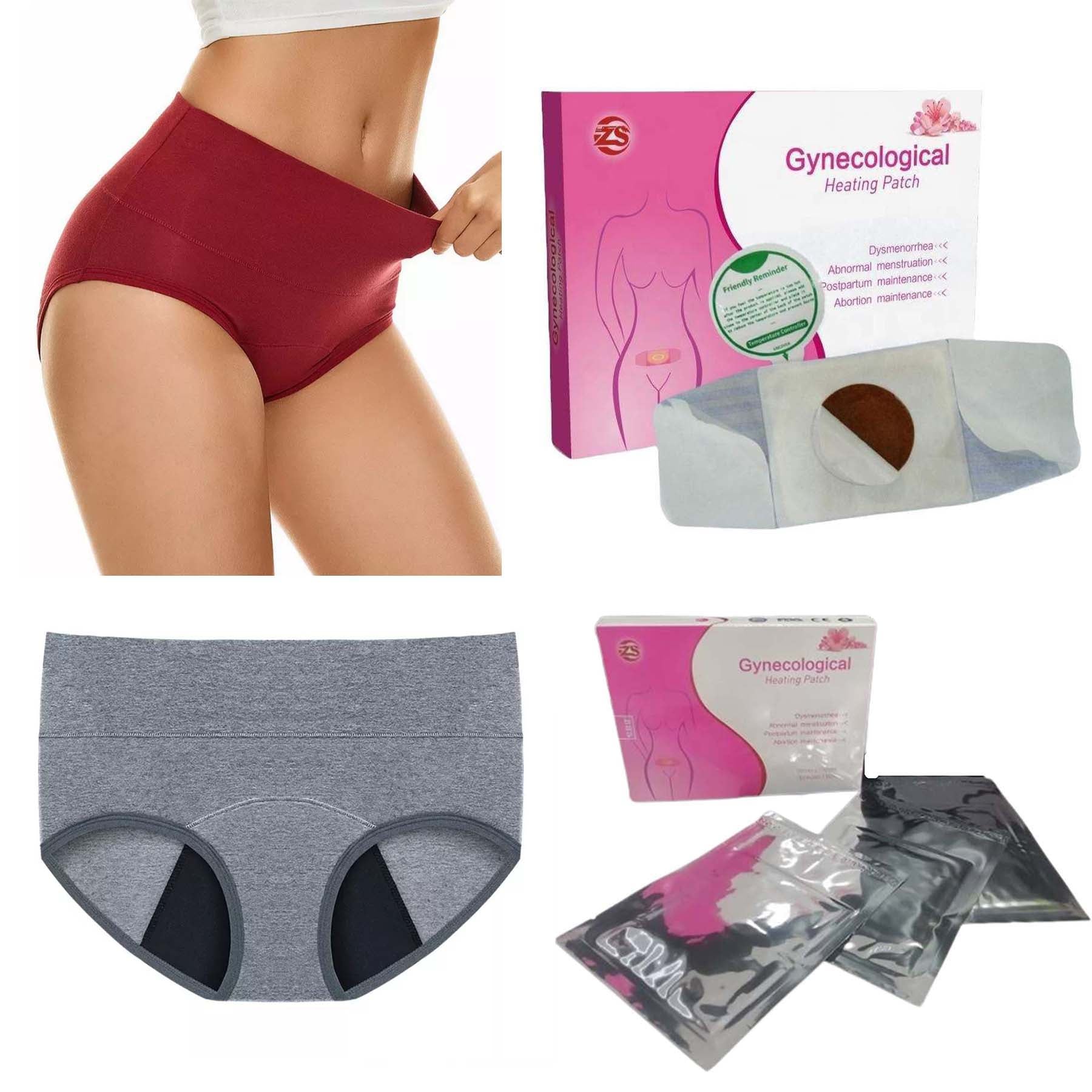 3 Pack Womens Menstrual Period Panties Cotton Leak Proof Underwear  Postpartum Protective Briefs 
