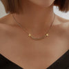 18K Gold Plated Link Chain Star Charm Necklace Shining