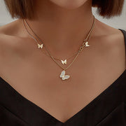 18K Gold Plated Flutter Butterfly Necklace