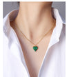 Heart Malachite Pendant Necklace Jewelry