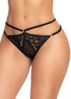 Lace and Mesh Panty with Open Back Design