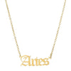 18K Gold Plated Aries Zodiac Necklace