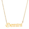 18K Gold Plated Gemini Zodiac Necklace
