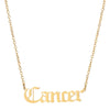 18K Gold Plated Cancer Zodiac Necklace