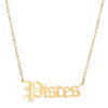 18K Gold Plated Pisces Zodiac Necklace