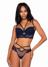 Fishnet and lace bra and G-string set