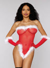 Seamless fishnet Santa teddy