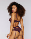 Soft lace, mesh and removable gold chains 3pc set
