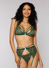 Metallic corded stretch lace 3pc set