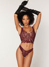 Venise Lace Bustier & Thong 2 Pc Set