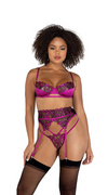 3PC Sweetheart Gartered Bra Set