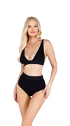 2PC Fitted Rib High-Waisted Bra Set