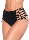 Interlaced Side High Waist Swimsuit Bottoms