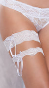 Lace Thigh Garter in White