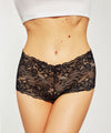 Lace & Open Crotch Pearl String Boy Short