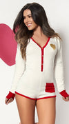 LOVE to Sleep Romper in Ivory