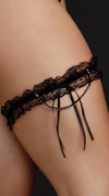 Lace Thigh Garter in Black