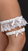 2Pc Garter Set in White