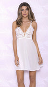 Flirty Chiffon Chemise in White
