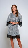 Leopard print Carmen Robe
