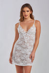 Homely Jasmine Lace Chemise with Jacquard Lace Trim