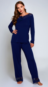 Emily Pajama Set in Navy Blue