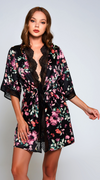 Floral Lucia Robe in Black