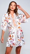 Floral Lucia Robe in White