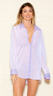 Chiffon Sleep Shirt in Lilac