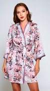 Floral Leanne Robe in Mauve