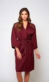 Satin Burgundy Forest Robe