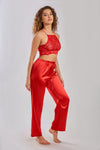 Satin 2 pc Celina Bralette Pants Set