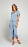 Blue Soft Rayon pajamas top