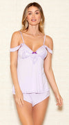 Off Shoulder Cami Set in Lilac