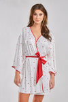 Soft All Over Heart Print Robe