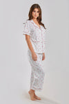 Soft All Over Heart Print PJ Set