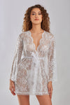 Sensual Lace Robe with Butterfly Sleeves