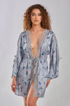Satin Cold Shoulder Robe