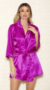 Elegant Satin Robe in Purple