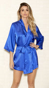 Elegant Satin Robe in Royal Blue