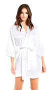 Elegant Satin Robe in white