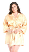 Basic Satin Robe in Gold