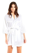 Basic Satin Robe in White