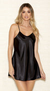 Evening Satin Chemise in Black