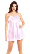 Evening Satin Chemise in Pink